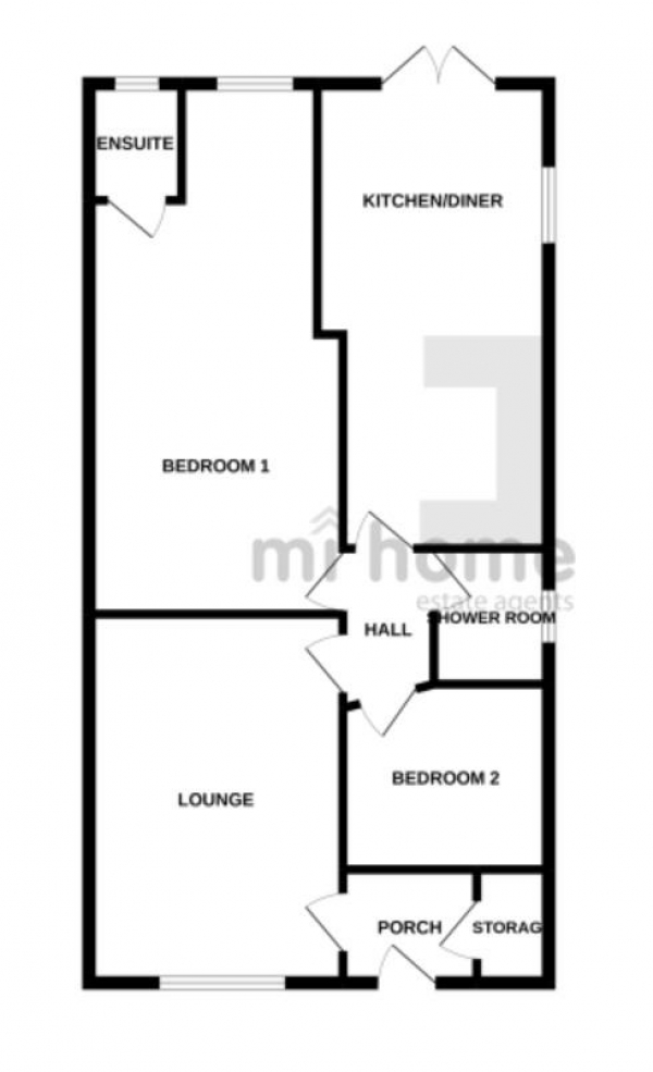 Floor Plan Image for 2 Bedroom Semi-Detached Bungalow for Sale in Bleasdale Avenue, Kirkham, PR4 2HQ