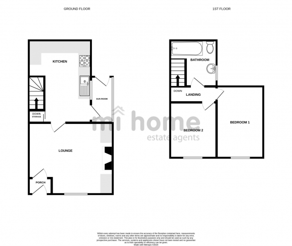 Floor Plan Image for 2 Bedroom Terraced House for Sale in Marsden Street, Kirkham, PR4 2TH