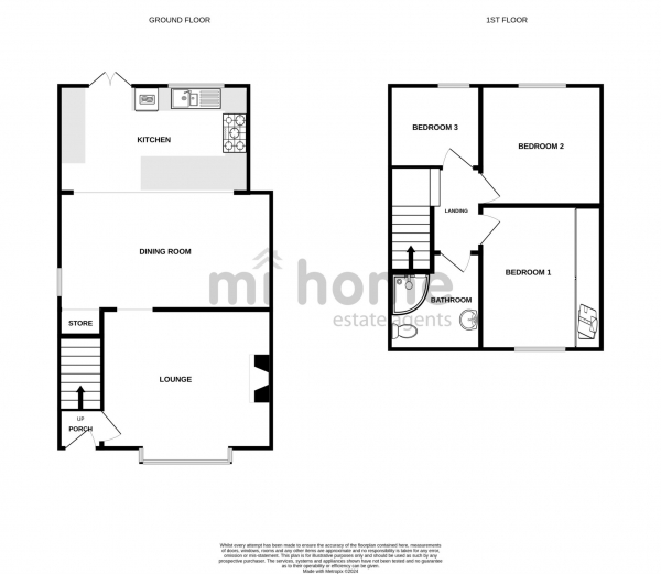 Floor Plan Image for 3 Bedroom Semi-Detached House for Sale in Ribby Avenue, Kirkham, PR4 2BU