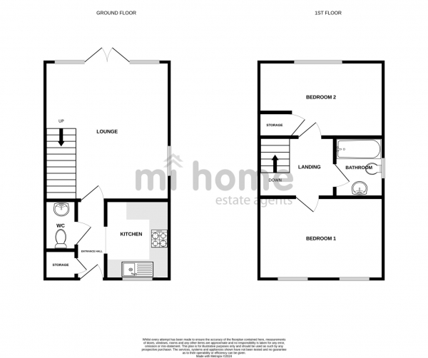 Floor Plan Image for 2 Bedroom End of Terrace House for Sale in Parkinson Lane, Kirkham, PR4 2EW