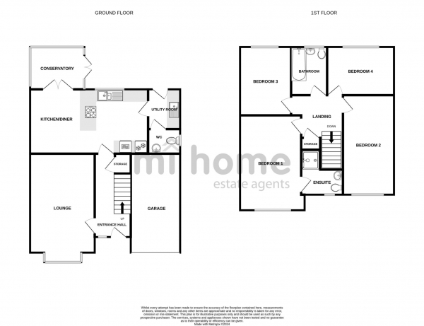 Floor Plan Image for 4 Bedroom Detached House for Sale in Sanderling Way, Wesham, PR4 3JL