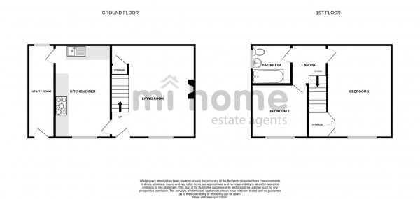 Floor Plan Image for 2 Bedroom Terraced House for Sale in West View, Wesham, PR4 3DA