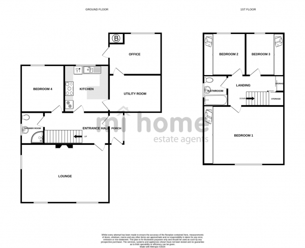 Floor Plan Image for 4 Bedroom Detached House for Sale in Westfield Drive, Warton, PR4 1ED