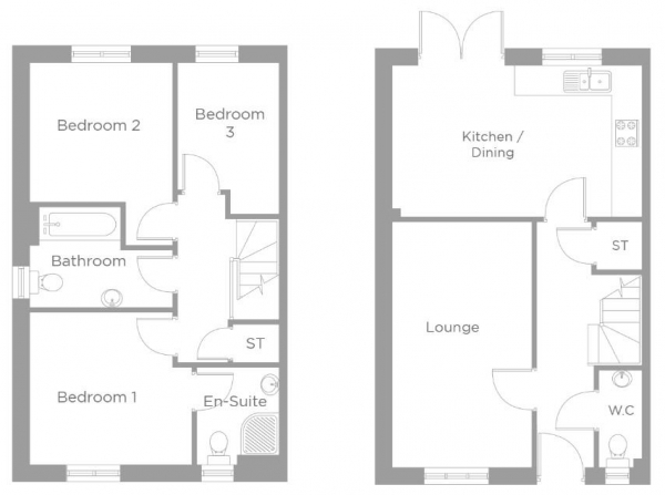 Floor Plan Image for 3 Bedroom Semi-Detached House for Sale in Church Road, Weeton, PR4 3WD