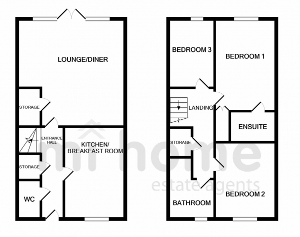 Floor Plan Image for 3 Bedroom Semi-Detached House for Sale in Grasshopper Drive, Warton, PR4 1EU