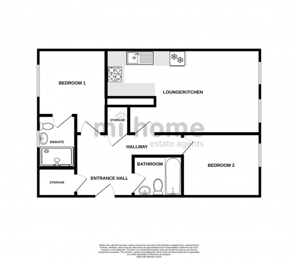 Floor Plan Image for 2 Bedroom Apartment for Sale in Wesham Park Drive, Wesham, PR4 3ER