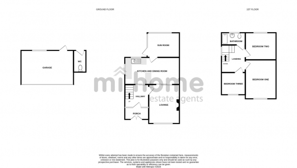 Floor Plan Image for 3 Bedroom Semi-Detached House for Sale in Danes Close, Kirkham, Preston, PR4 2YS