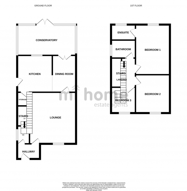 Floor Plan Image for 3 Bedroom Semi-Detached House to Rent in Dixons Farm Mews, Clifton