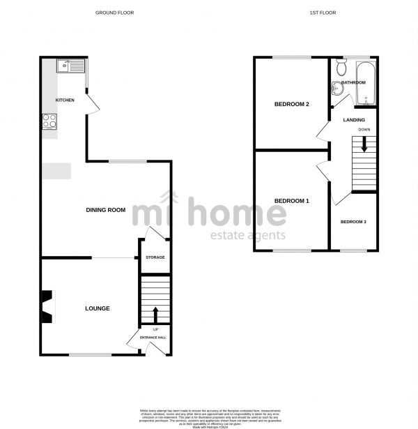 Floor Plan Image for 3 Bedroom Terraced House for Sale in Garstang Road North, Wesham, PR4 3DB