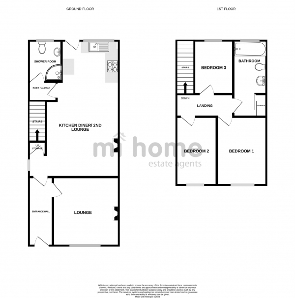 Floor Plan Image for 3 Bedroom End of Terrace House for Sale in Marsden Street, Kirkham, PR4 2TJ