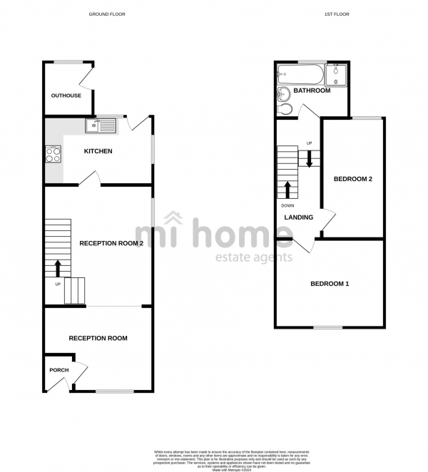 Floor Plan Image for 2 Bedroom End of Terrace House for Sale in Station Road, Kirkham, PR4 2HA