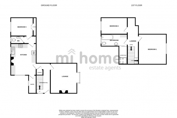 Floor Plan Image for 3 Bedroom End of Terrace House for Sale in Carr Mews, Lodge Lane, FY8 5RP