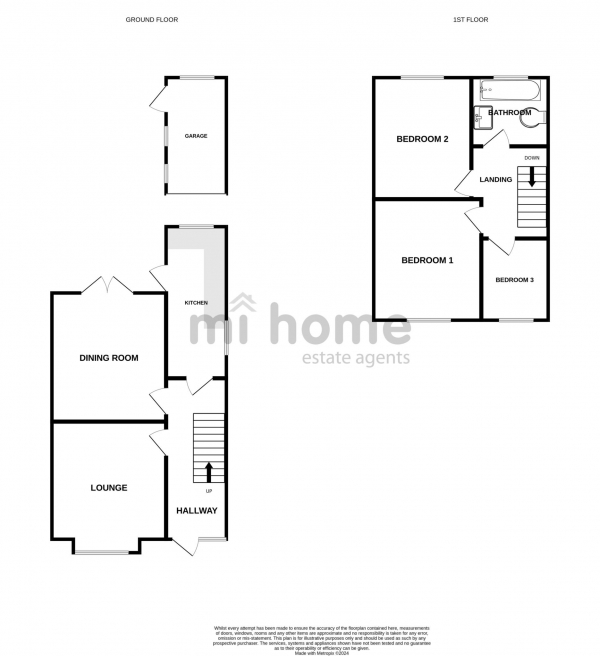 Floor Plan Image for 3 Bedroom Semi-Detached House for Sale in Lytham Road, Warton, PR4 1AE