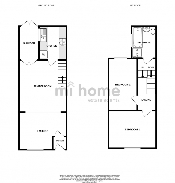 Floor Plan Image for 2 Bedroom Semi-Detached House for Sale in Station Road, Kirkham, Preston, PR4 2HA