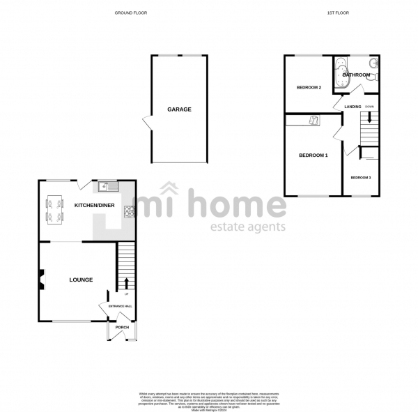 Floor Plan Image for 3 Bedroom Semi-Detached House for Sale in Elder Close, Warton, PR4 1SX