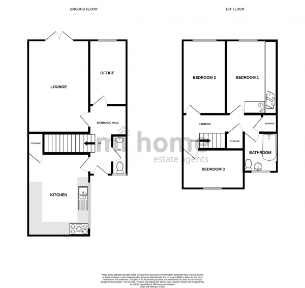 Floor Plan Image for 3 Bedroom Terraced House for Sale in Townshill Walk, Wesham, PR4 3LN