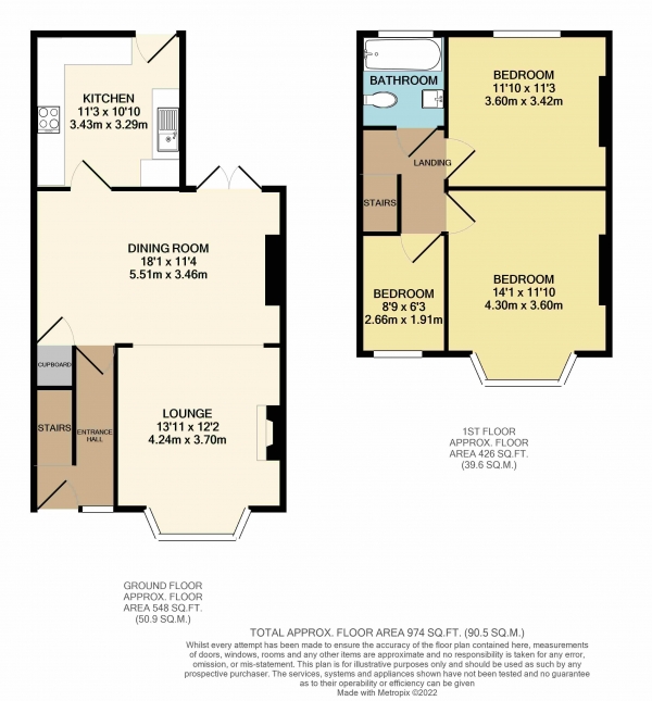 Floor Plan Image for 3 Bedroom Terraced House for Sale in Longspears Avenue, Heath/Gabalfa, Cardiff