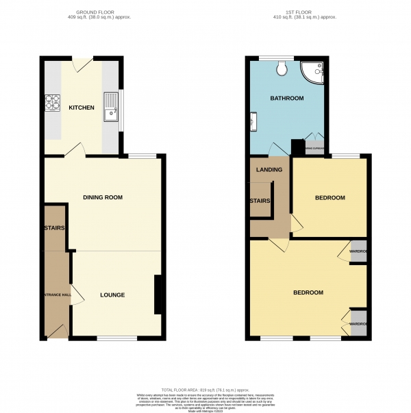 Floor Plan Image for 2 Bedroom End of Terrace House for Sale in Talygarn Street, Heath, Cardiff