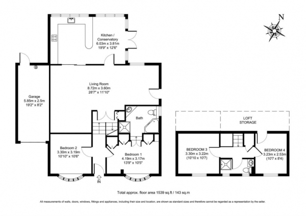 Floor Plan Image for 4 Bedroom Detached House for Sale in Monet Place, Aylesbury