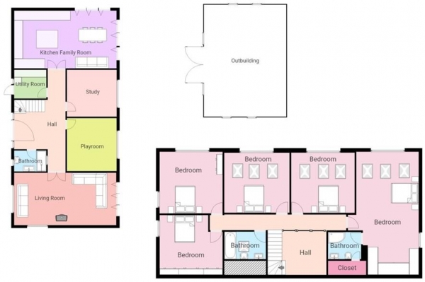 Floor Plan Image for 5 Bedroom Detached House for Sale in Peartree Lane, Upminster