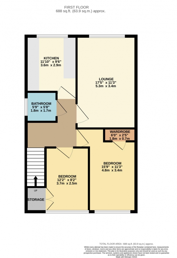 Floor Plan Image for 2 Bedroom Maisonette for Sale in Mayfield Gardens, Brentwood