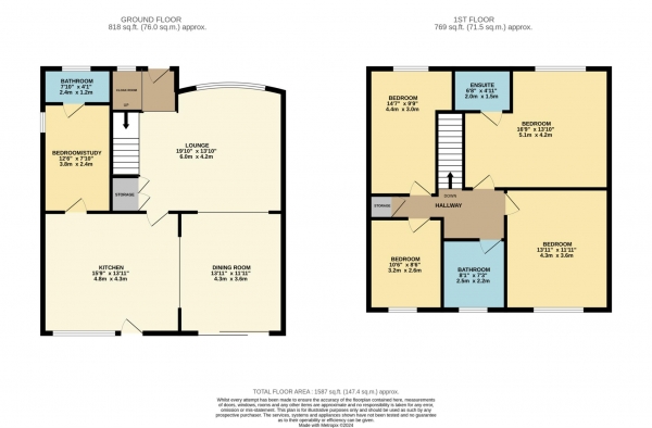 Floor Plan Image for 5 Bedroom Detached House to Rent in Talbrook, Brentwood