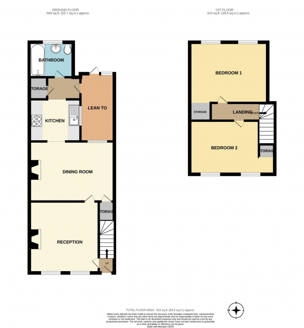 Floor Plan Image for 2 Bedroom Terraced House for Sale in Western Road, Brentwood