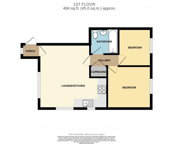 Floor Plan Image for 2 Bedroom Flat for Sale in Vicarage Square, Grays