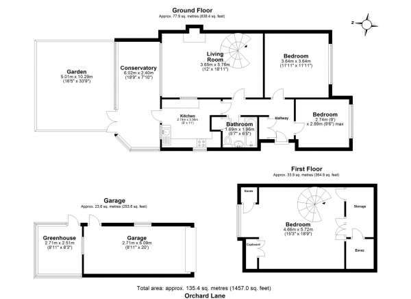 Floor Plan Image for 3 Bedroom Semi-Detached House for Sale in Orchard Lane, Pilgrims Hatch