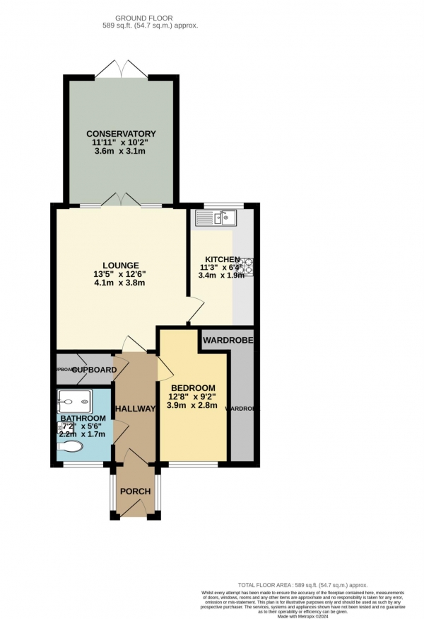 Floor Plan Image for 1 Bedroom Bungalow for Sale in Campden Way, Dagenham