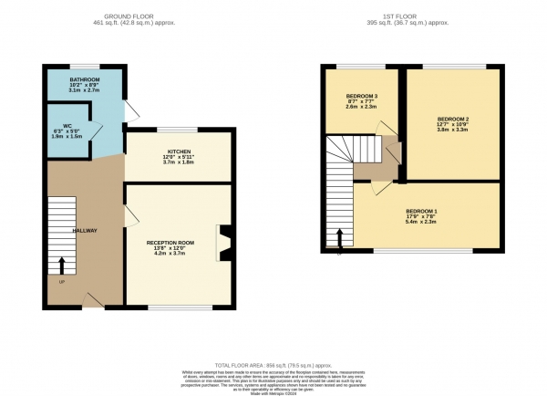 Floor Plan Image for 3 Bedroom Terraced House for Sale in Harrold Road, Dagenham