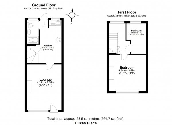 Floor Plan Image for 2 Bedroom Terraced House for Sale in Dukes Place, Wellesley Road, Brentwood