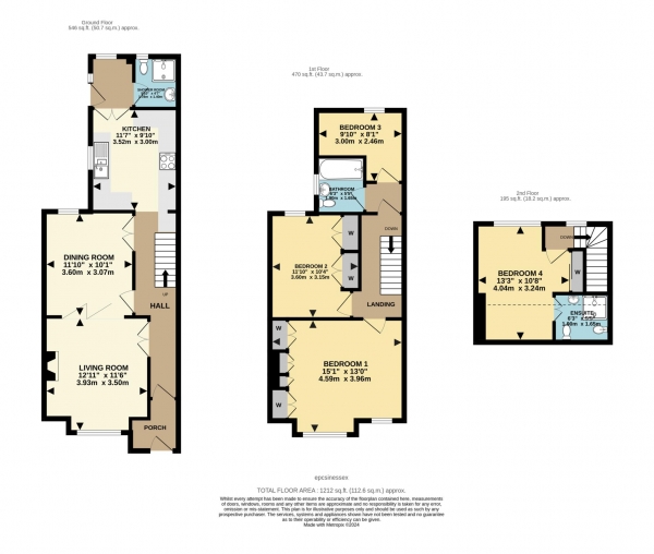 Floor Plan Image for 4 Bedroom Semi-Detached House for Sale in Rose Valley, Brentwood