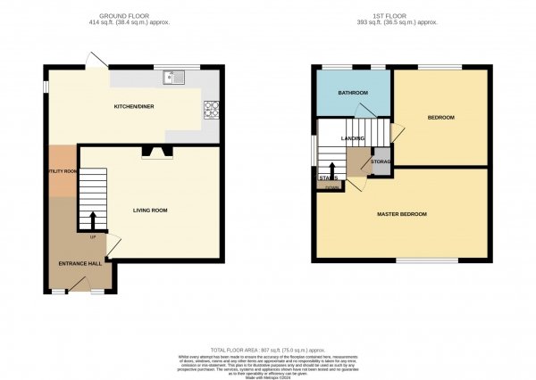 Floor Plan Image for 2 Bedroom Semi-Detached House for Sale in Harlesden Road, Romford