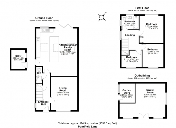 Floor Plan Image for 3 Bedroom End of Terrace House for Sale in Pondfield Lane, Hutton