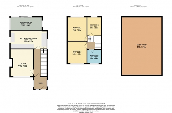 Floor Plan Image for 3 Bedroom Semi-Detached House for Sale in Straight Road, Harold Hill