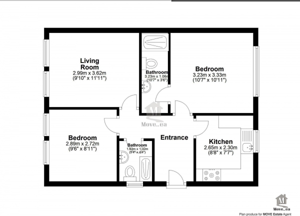 Floor Plan Image for 2 Bedroom Apartment for Sale in Hornbean Gardens, Slough