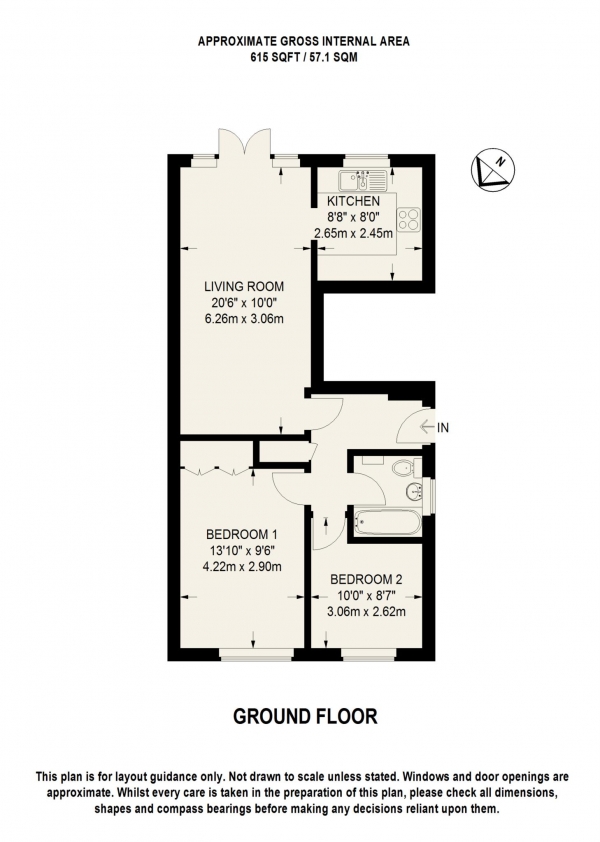 Floor Plan Image for 2 Bedroom Apartment to Rent in Chiltern Park Avenue, Berkhamsted