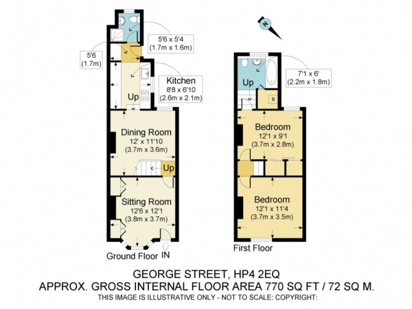 Floor Plan Image for 2 Bedroom Terraced House to Rent in George Street, Berkhamsted