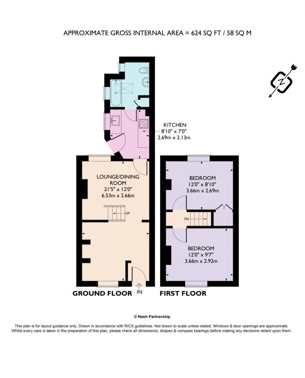 Floor Plan Image for 2 Bedroom Terraced House to Rent in Holliday Street, Berkhamsted