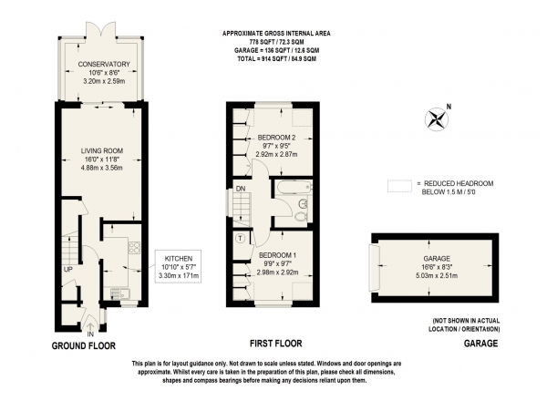 Floor Plan Image for 2 Bedroom End of Terrace House to Rent in Friars Field, Northchurch
