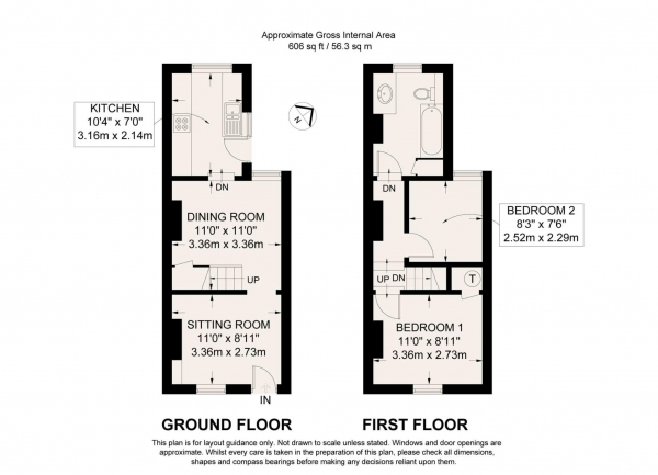 Floor Plan Image for 2 Bedroom Terraced House to Rent in Cambridge Terrace, Berkhamsted