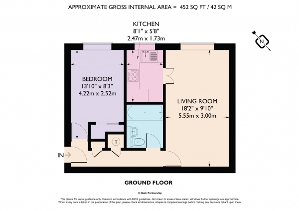 Floor Plan Image for 1 Bedroom Apartment to Rent in Alsford Wharf, Berkhamsted