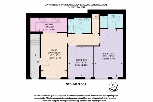 Floor Plan for 2 Bedroom Apartment for Sale in Berkhamsted town centre, HP4, 1AD -  &pound390,000