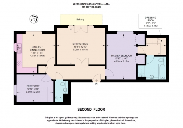 Floor Plan Image for 2 Bedroom Apartment for Sale in The Glebe, Berkhamsted