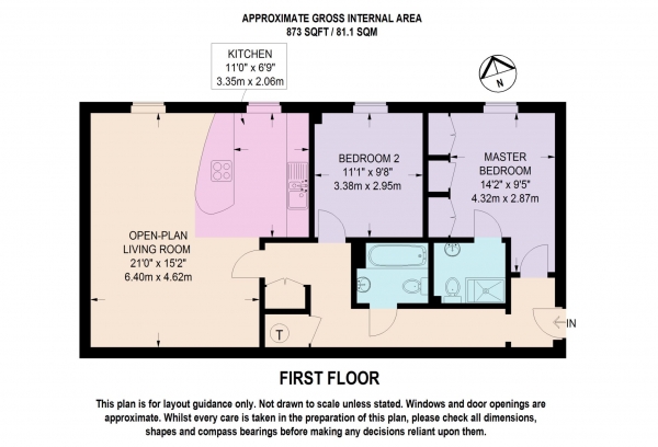 Floor Plan Image for 2 Bedroom Apartment to Rent in Clunbury Court, Berkhamsted