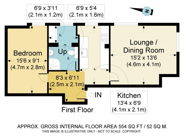 Floor Plan Image for 1 Bedroom Apartment to Rent in Hilltop Road, Berkhamsted