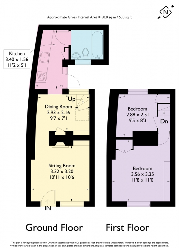 Floor Plan Image for 2 Bedroom Terraced House for Sale in Castle Street, Berkhamsted