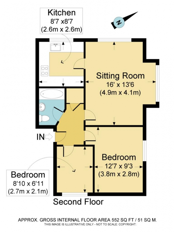Floor Plan Image for 2 Bedroom Apartment for Sale in Old Mill Gardens, Berkhamsted