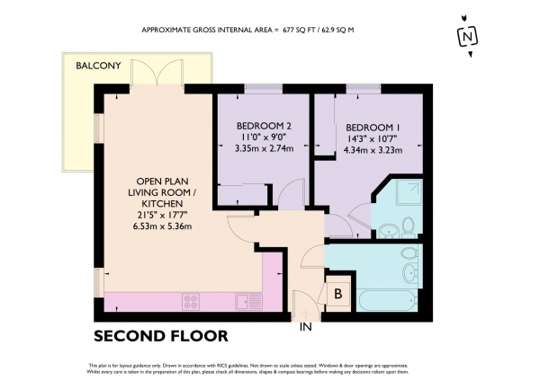Floor Plan Image for 2 Bedroom Apartment to Rent in Birtchnell Close, Berkhamsted